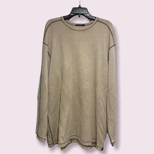 Mens Agave Copper Supima cotton Pullover Crewneck Sweater